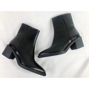 La Canadienne Black Leather Ankle Boots Booties 7.5 US 38 EU Made In Spain